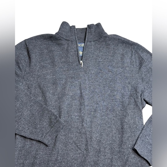 Garret Scott Extra Fine Merino Wool V-neck Sweater Beige - Mens Size L - Picture 9 of 10